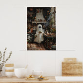 Floral Kitchen Ghost Print, Dark Academia Poster (Küche)