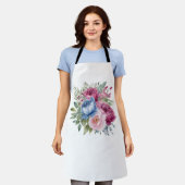 Floral Kitchen Schürze für sie (Getragen)