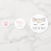 Floral Kitten Geburtstagsparty Confetti Konfetti (Vorderseiten)