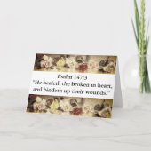 Floral KJV Bible Verse Beileid Karte (Vorderseite)