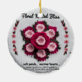 Floral Knitted Bliss Ceramic Ornament | Rose Keeps (Hinten)