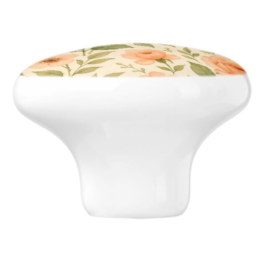 Floral knob. keramikknauf (Seitenansicht)