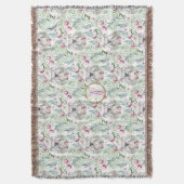 Floral KOALA BEAR Monogram Girls Bedroom Kinderzim Decke (Vorderseite Vertikal)