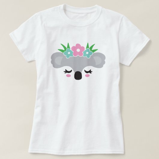 Floral Koala T - Shirt (Design vorne)