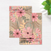 Floral Kraft Cursive Multiple Earring Display Card (Schreibtisch)