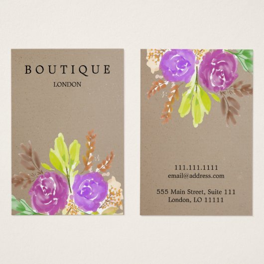 Floral Kraft Ohrring (Vorne & Hinten)