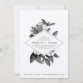 Floral Kraft Wedding Save The Date (Vorderseite)