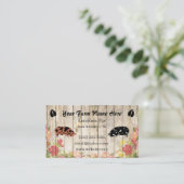 Floral KuneKune Pig-Visitenkarte Visitenkarte (Stehend Vorderseite)