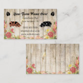 Floral KuneKune Pig-Visitenkarte Visitenkarte (Vorne/Hinten)