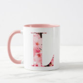 Floral L Initial Mug | Personalized Name & Traits Tasse (Links)