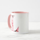 Floral L Initial Mug | Personalized Name & Traits Tasse (Vorderseite Links)