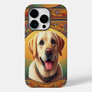 Floral Labrador Retriever Hund farbenfrohe Grenze Case-Mate iPhone 14 Pro Hülle