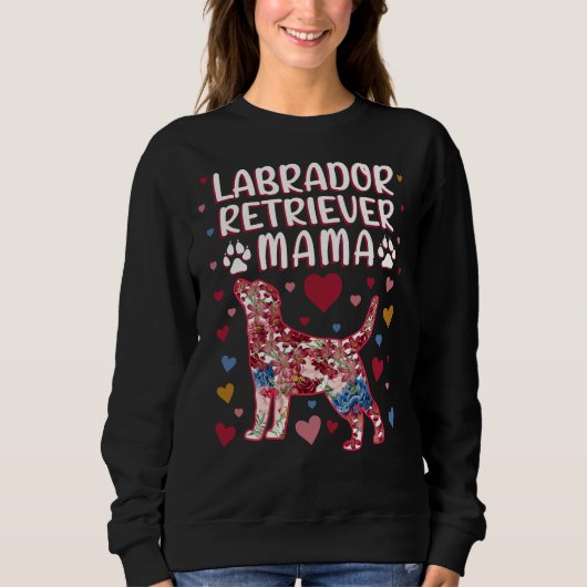 Floral Labrador Retriever Mama Sweatshirt (Vorderseite)