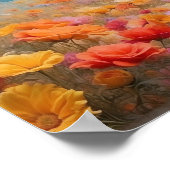 Floral Labrador Retriever Welpe herunterladen Poster (Ecke)