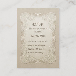Floral Lace Butterfly Wedding Begleitkarte