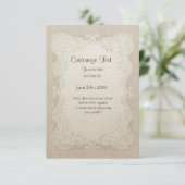 Floral Lace Butterfly Wedding Einladung (Stehend Vorderseite)