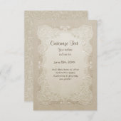 Floral Lace Butterfly Wedding Einladung (Vorne/Hinten)