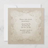 Floral Lace Butterfly Wedding Einladung (Rückseite)