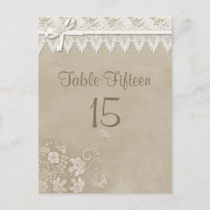 Floral Lace Butterfly Wedding Postkarte