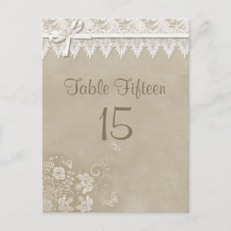 Floral Lace Butterfly Wedding Postkarte