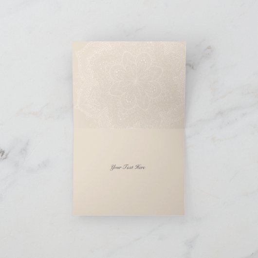 Floral Lace | Cream Dankeschön-Karte Dankeskarte (Innenseite)