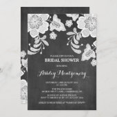 Floral Lace | Einladung zur Bridaldusche mit Kopfb (Vorne/Hinten)