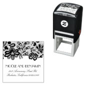 Floral Lace Elegante Wedding Permastempel (Beispiel)