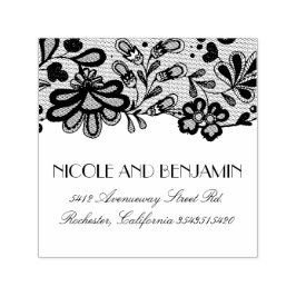 Floral Lace Elegante Wedding Permastempel