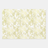 Floral Lace Textured Golden Black Geschenkpapier Set (Vorderseite 3)