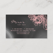 Floral Landscaping Visitenkarte Grau Pink (Rückseite)