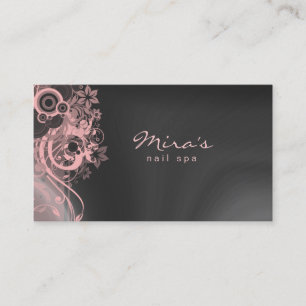 Floral Landscaping Visitenkarte Grau Pink