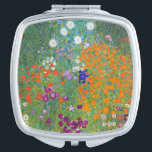 Floral Landschaft Gustav Klimt Taschenspiegel<br><div class="desc">Ein kompakter Spiegel mit dem Jugendstil-Gemälde von Gustav Klimt (1862-1918),  Blumengarten (c. 1906). Ein Garten voller bunter Petunien,  Aster und anderer Blume.</div>