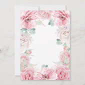 Floral Lantern Baby Dusche Einladung (Rückseite)