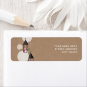 Floral Lanterns Cardstock Inspiriert Adressetikett (Insitu)
