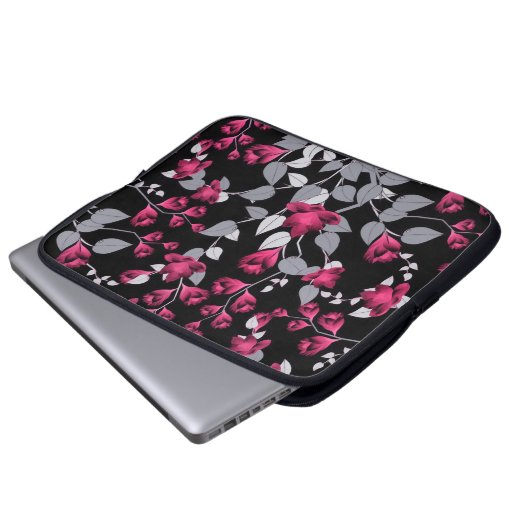 floral laptopschutzhülle (Vorne Knopf)