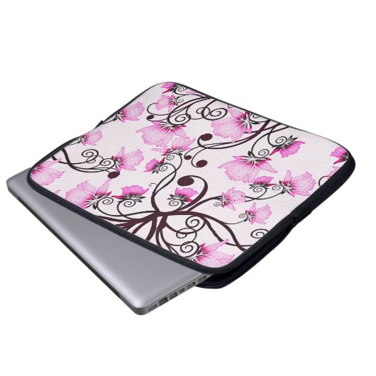 floral laptopschutzhülle (Vorne Knopf)
