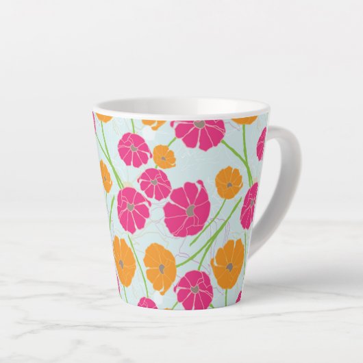 Floral Latte La De Da Tasse (Rechte Ecke)