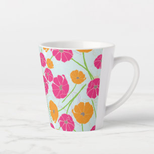 Floral Latte La De Da Tasse