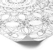 Floral Lattice Kaleidoscope Coloring Page Design Poster (Ecke)