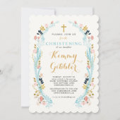 Floral Laurel Frame Weihnachts-Einladung Einladung (Vorderseite)