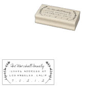 Floral Laurels Personalisiert Address Rubber Brief Gummistempel (Stempel)