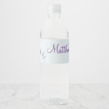 Floral Lavendel Hochzeit Wasserflaschen Etikett