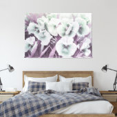 *~* Floral Lavendel TV2 Stretched Canvas Print Leinwanddruck (Insitu (Schlafzimmer))
