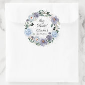 Floral Lavender Brautparty Runder Aufkleber (Tasche)