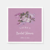 Floral Lavender Brautparty Serviette (Vorderseite)