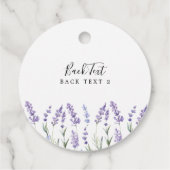 Floral Lavender Geschenkanhänger (Rückseite)