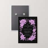 FLORAL LAVENDER. IN LOVING MEMORY KEEPSAKE,  BUTTON (Vorderseite/Rückseite)