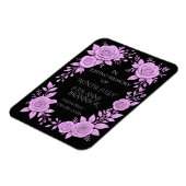 FLORAL LAVENDER. IN LOVING MEMORY KEEPSAKE,  MAGNET (Linke Seite)