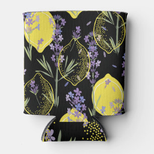 Floral Lavender Lemons Vintag Illustration Dosenkühler