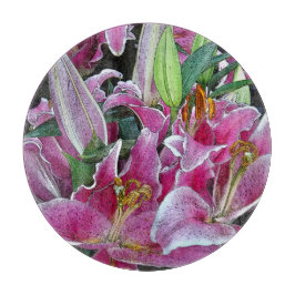 FLORAL/LAVENDER PINK, PINK UND GRÜNE FARBEN/TAG SCHNEIDEBRETT